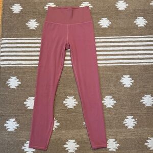 Vuori Rib Studio Legging High Rise Marsala Pink